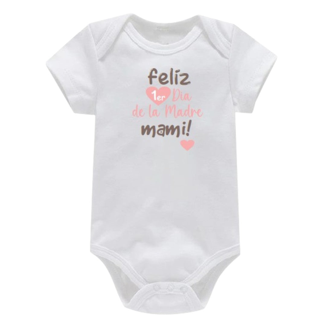 Body Personalizado Niña “Feliz 1er Día de la Madre, Mami”