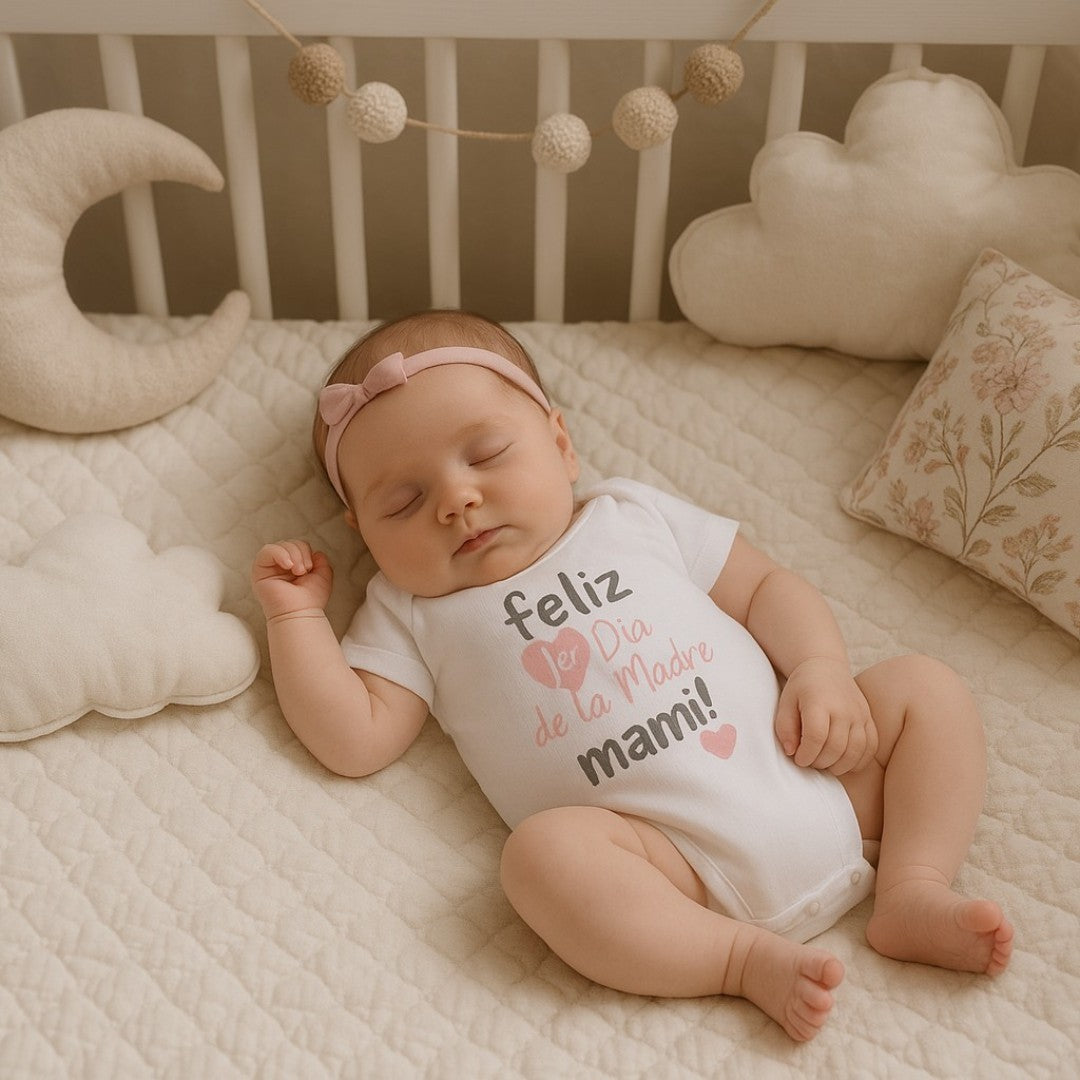 Body Personalizado Niña “Feliz 1er Día de la Madre, Mami”