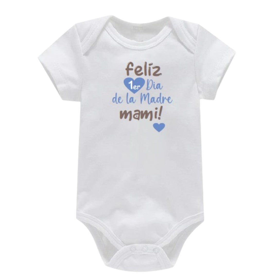 Body Personalizado Niño “Feliz 1er Día de la Madre, Mami”