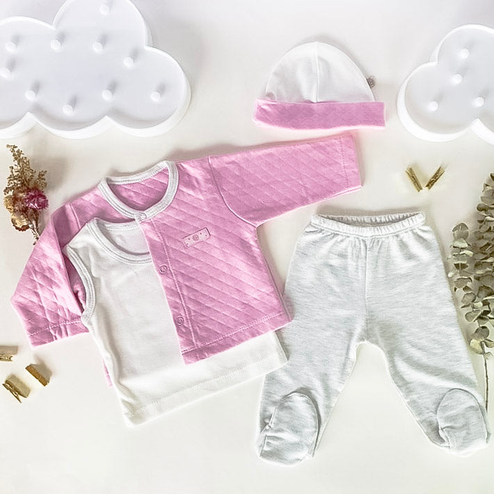 Brillito de Amor: Set de Primer Día Lurex de 4 Piezas Jaspe Marfil