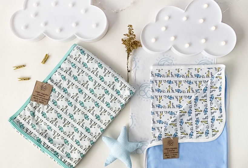 Ensueños Estampados Celeste - Cobija Doble Estampada