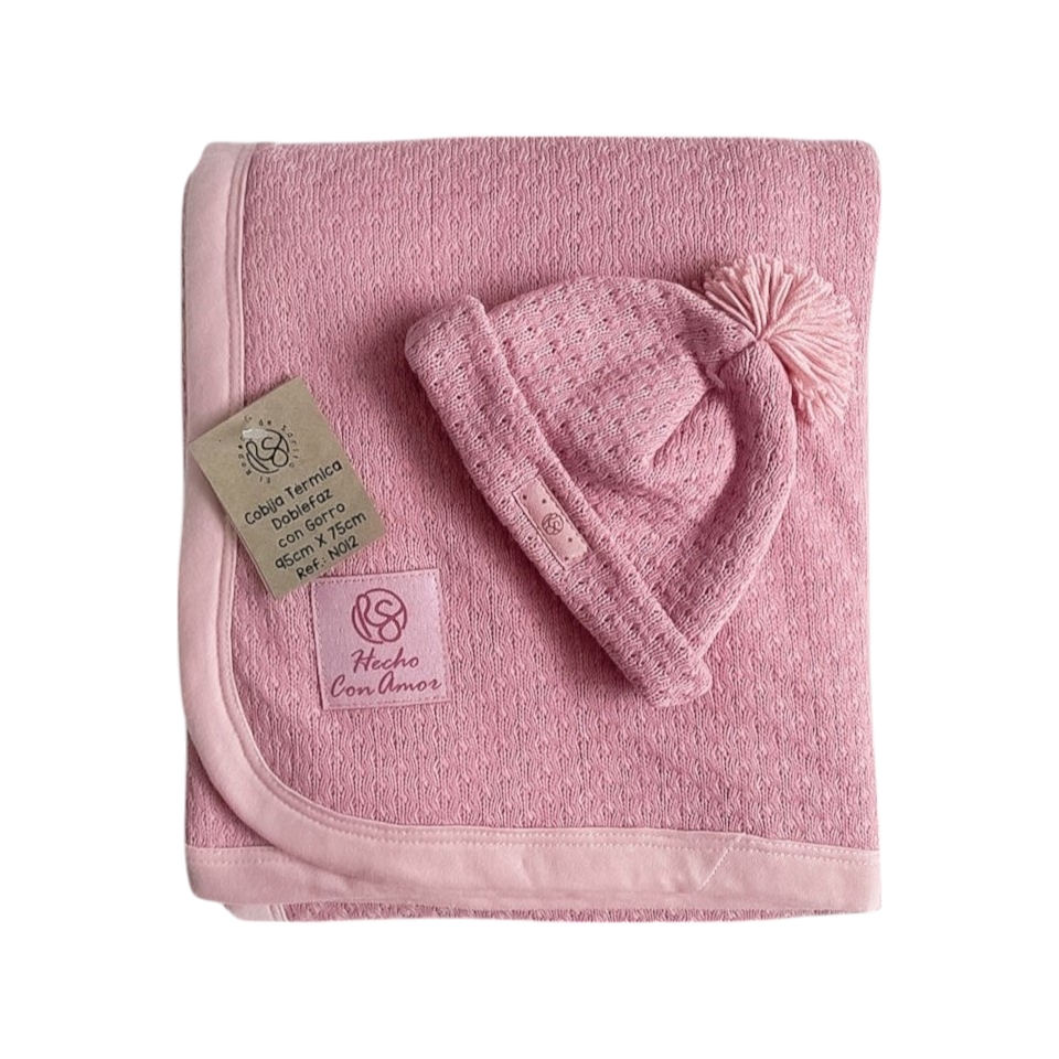 Tiernos Sueños Rosado - Cobija Tejido Borrego Doble Faz