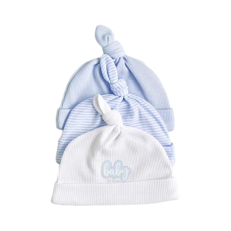 Gorritos Encantadores: Set de Gorros para Bebés Celeste
