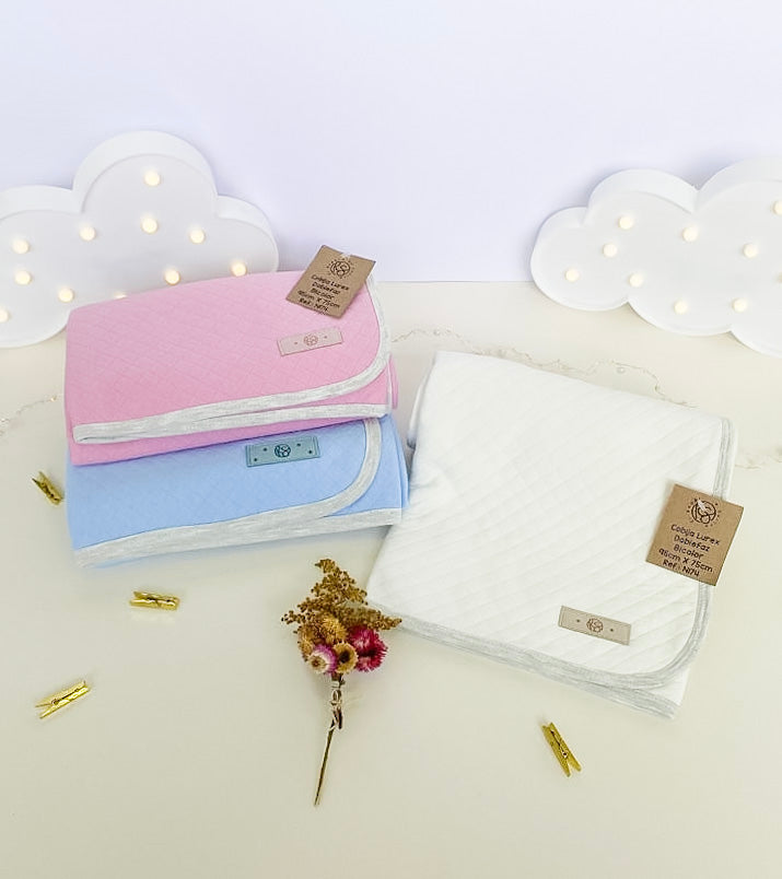 Destellos Nocturnos Marfil - Cobija Lurex Acolchado Doble