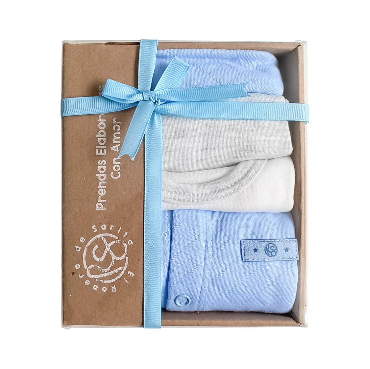 Brillito de Amor: Set de Primer Día Lurex de 4 Piezas Jaspe Celeste